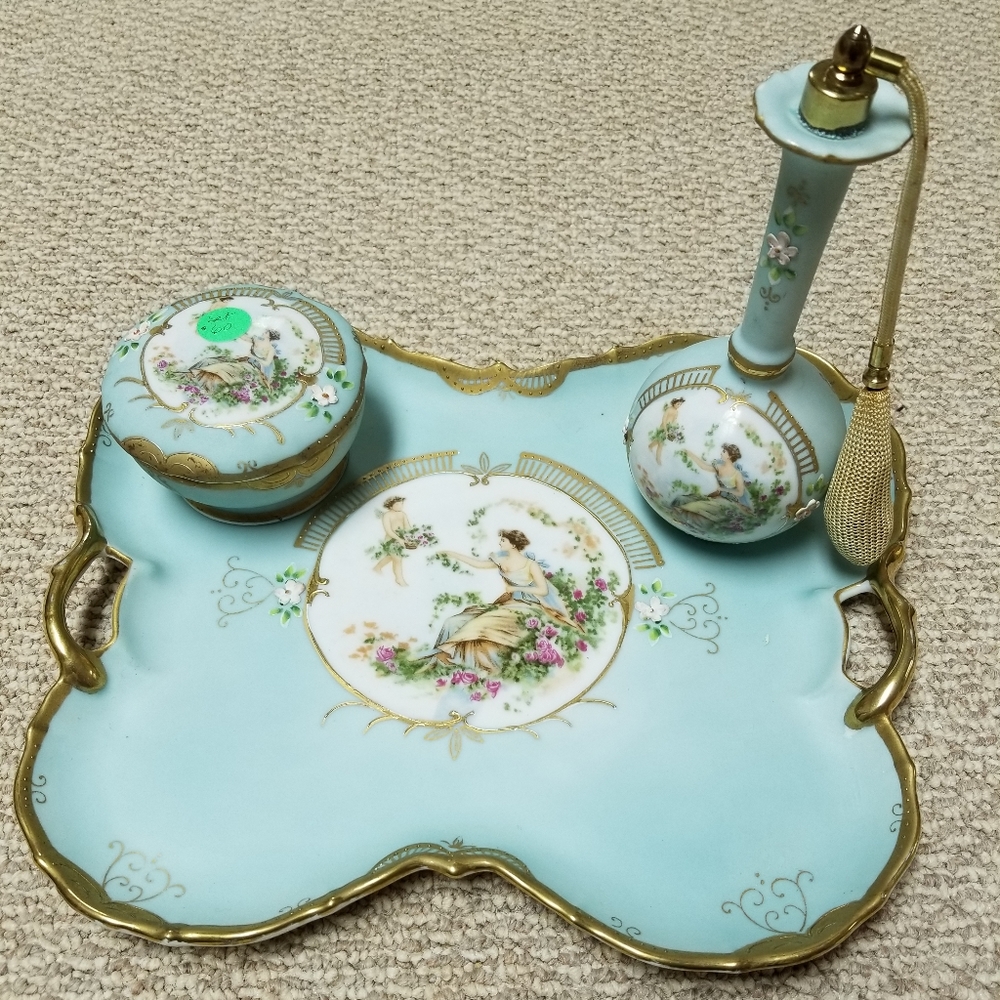 Antique pottery set
